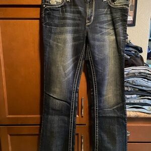 Rock Revival Dark Blue Jeans